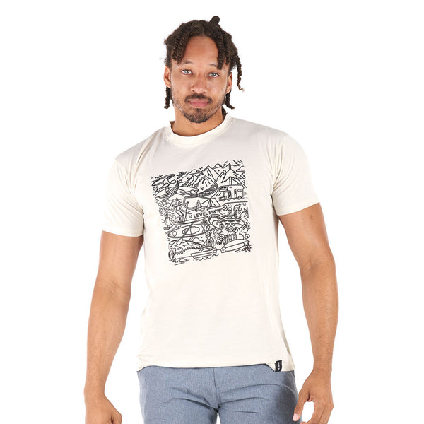 Level Six Graffiti Tee — White