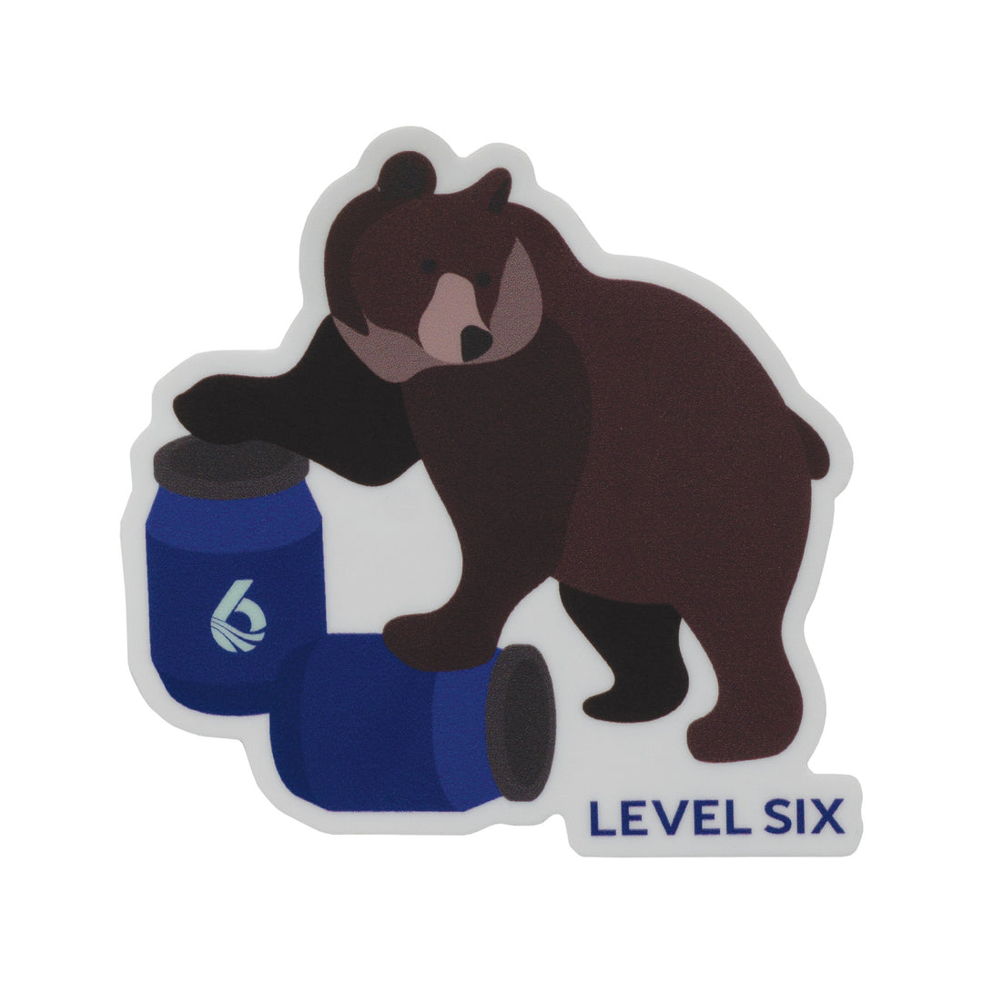 Level Six Bear & Barrel Vinyl Sticker