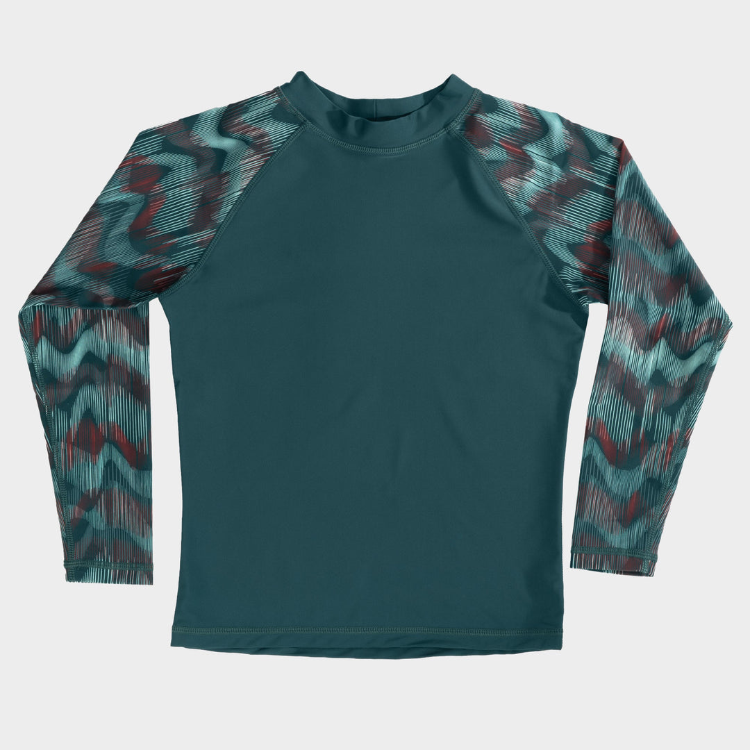 Slater Long Sleeve Sun Shirt - Deep Teal - Front