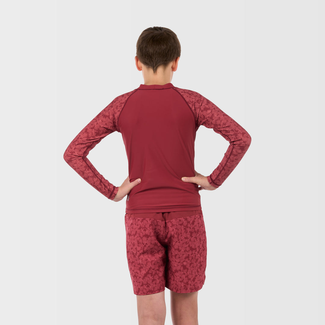 Slater Long Sleeve Sun Shirt - Red Pear - Back