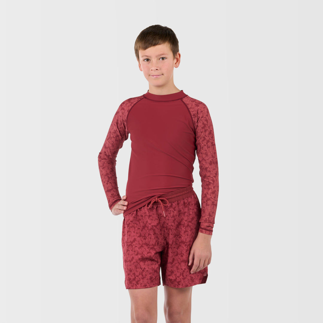 Slater Long Sleeve Sun Shirt - Red Pear - Merchandised
