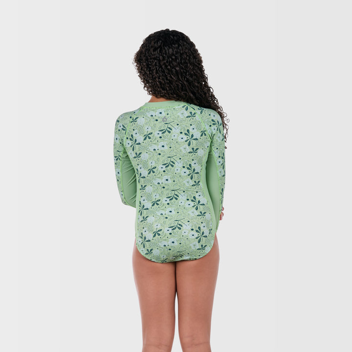 Daphne Long Sleeve One Piece Swimsuit - Meadow - Back
