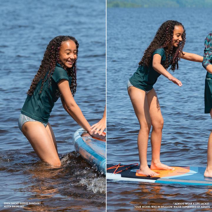 Eden Short Sleeve Sun Shirt - Deep Teal - Lifestyle