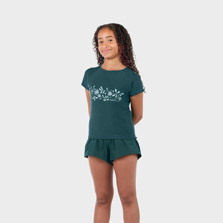 Eden Short Sleeve Sun Shirt - Deep Teal - Side