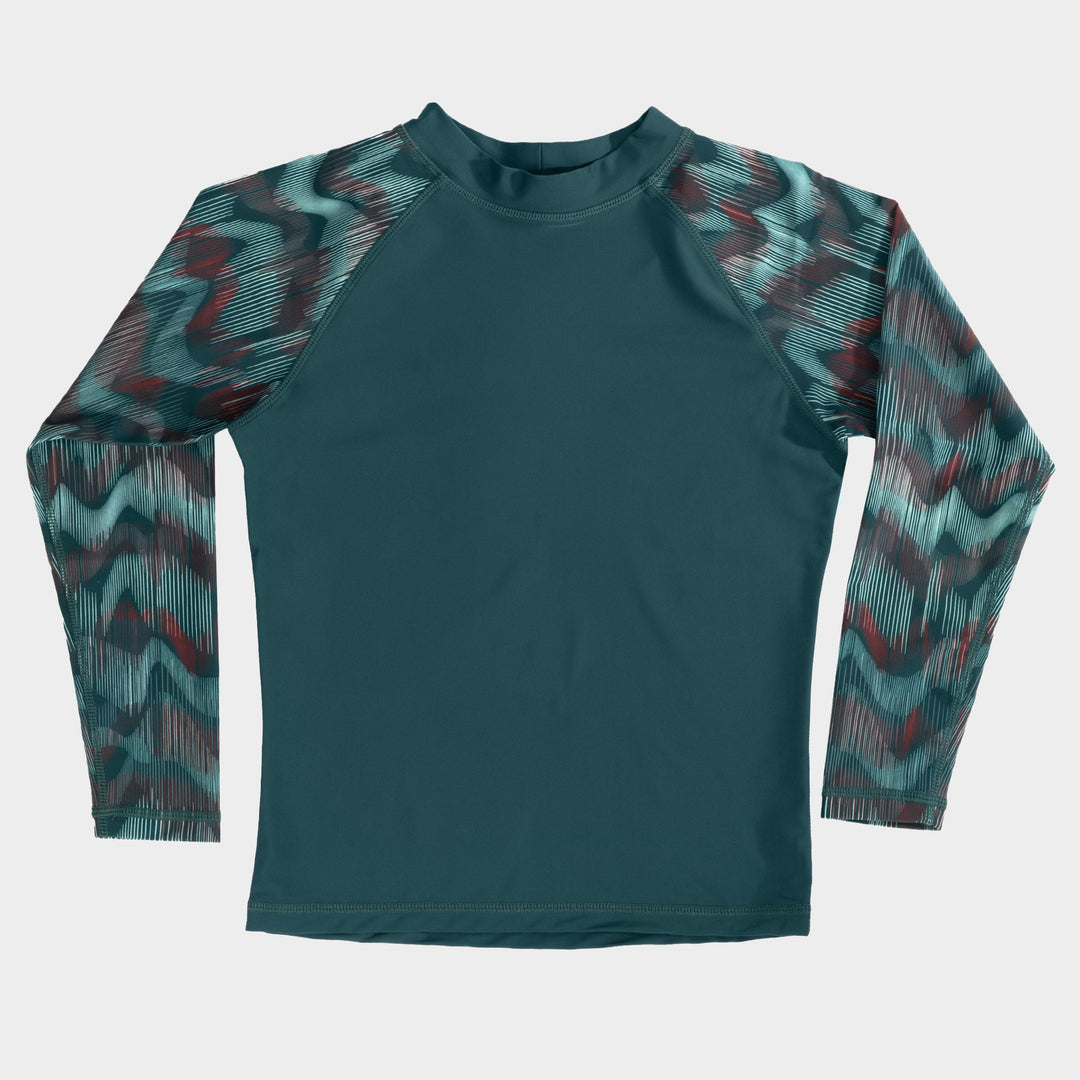 Stella Long Sleeve Sun Shirt - Deep Teal - Front