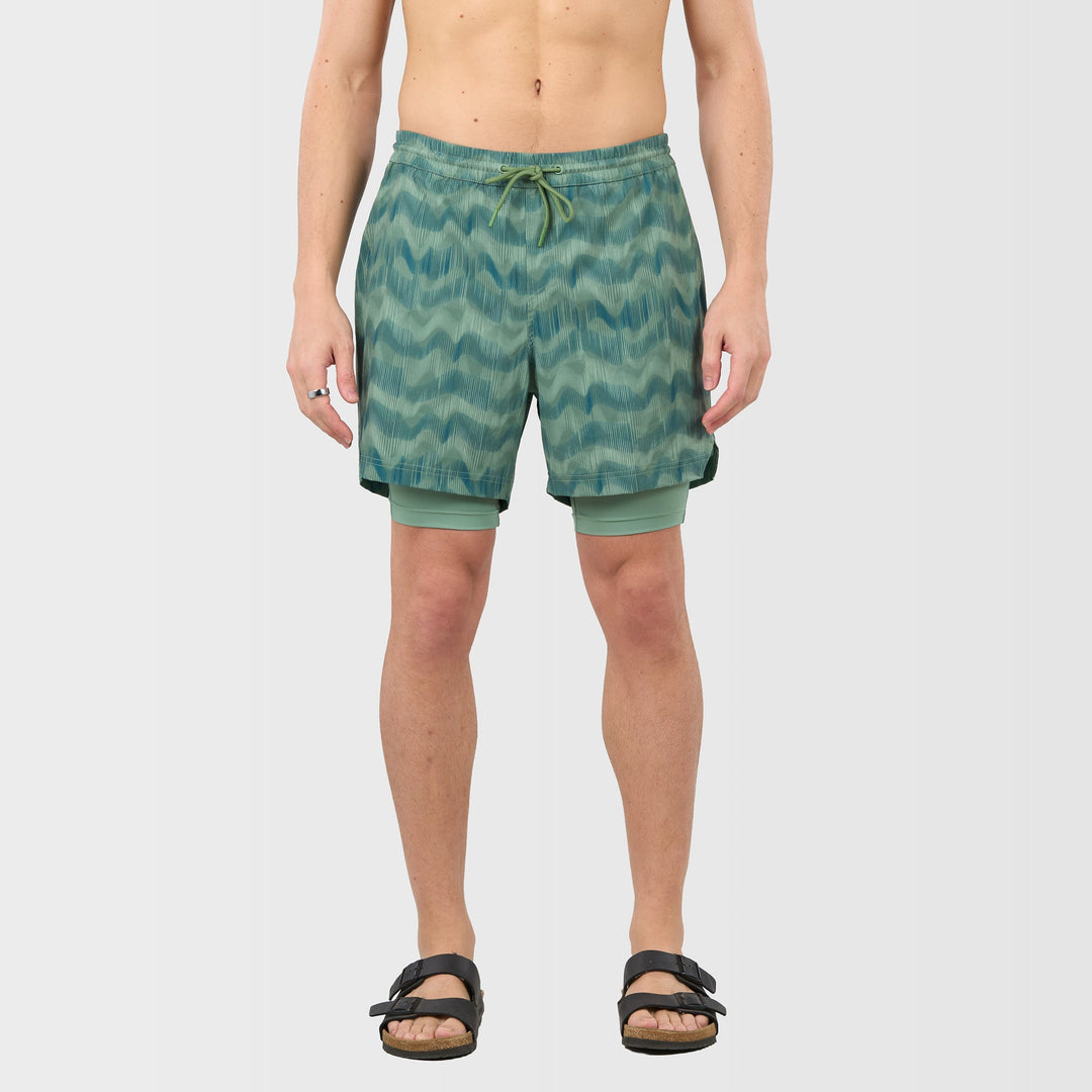 Nyx Lined Boardshorts - Ivy Aurora - Feature