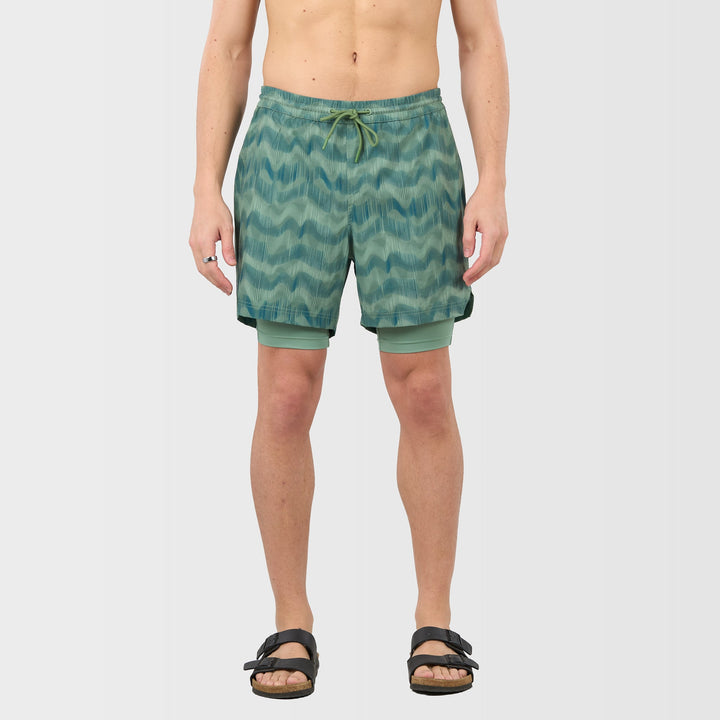 Nyx Lined Boardshorts - Ivy Aurora - Feature