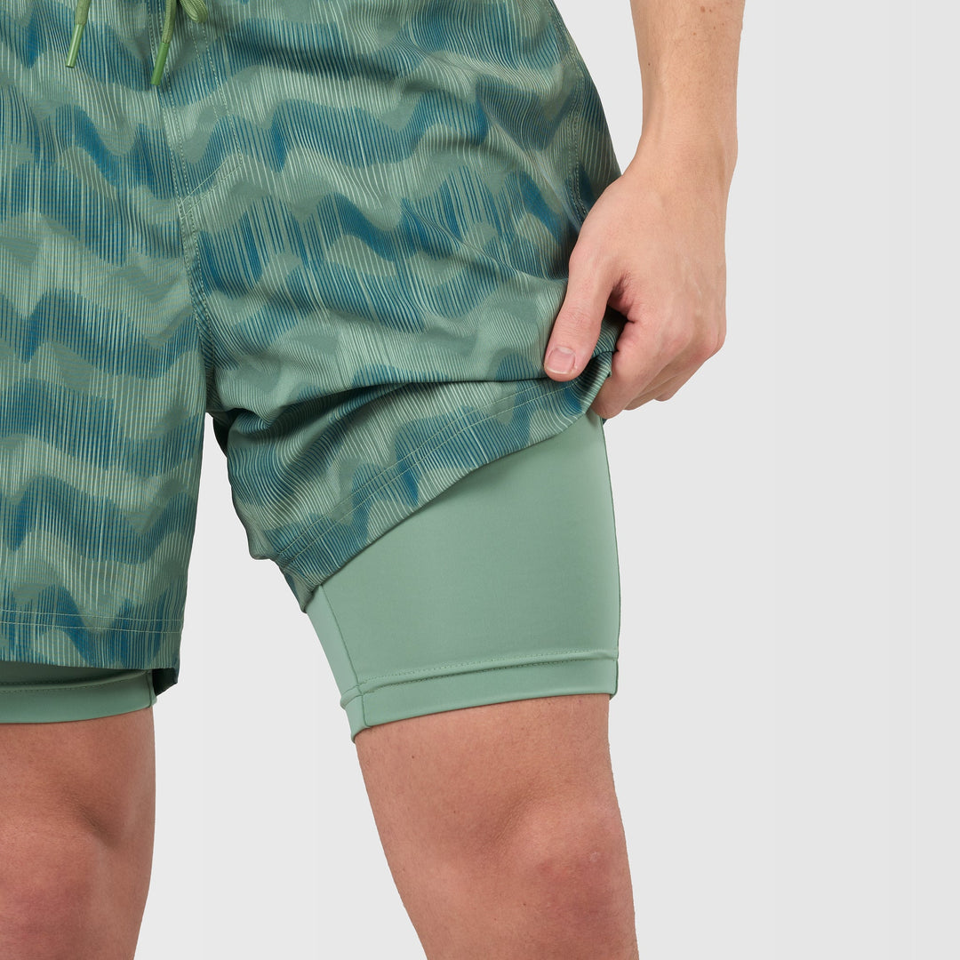 Nyx Lined Boardshorts - Ivy Aurora - Feature