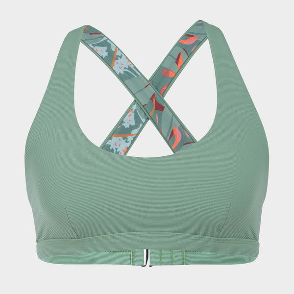Daisy Reversible Bikini Top — front view (2)