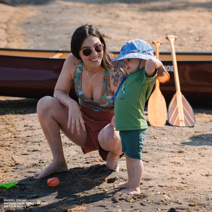Mackerel Short Sleeve Sun Shirt - Shale Green - Lifestyle