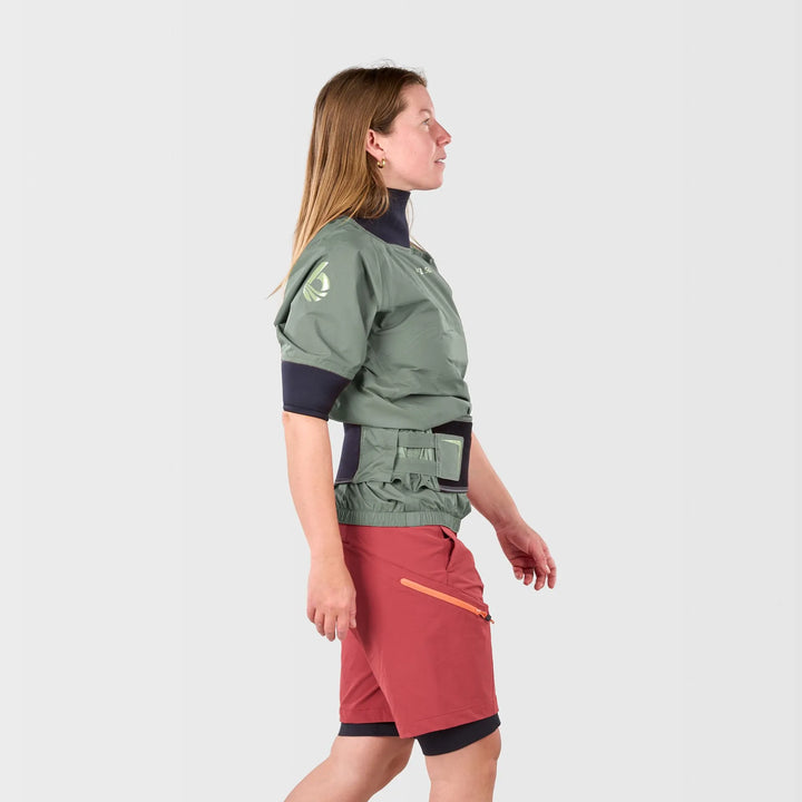 Solstice Women's Semi-Dry Top Exhaust Lite - Basil - Side