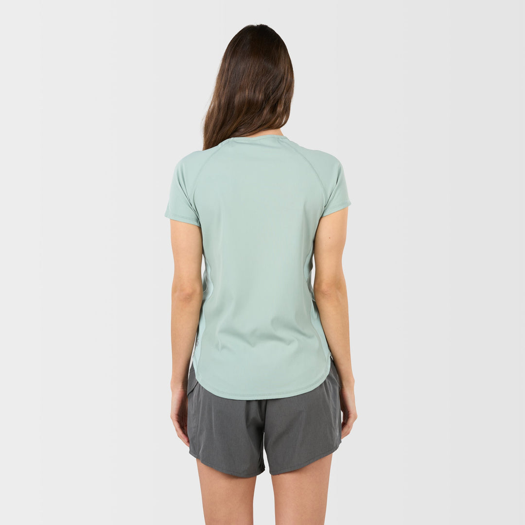 Athena Short Sleeve Sun Shirt - Blue Surf - Back