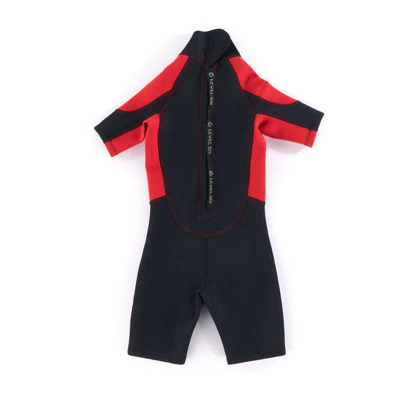 Child Shorty - Neoprene Wetsuit — Red/Black (2)