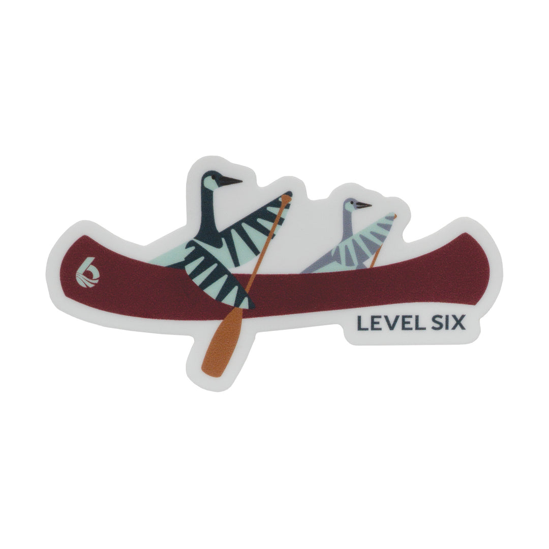 Level Six Canoe Geese Sticker