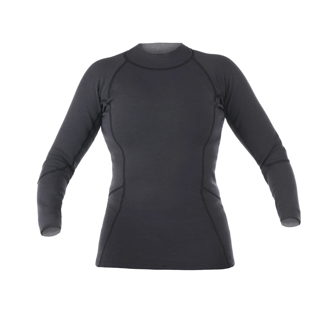 Sombrio Long Sleeve Neoprene Top — Black Heather#colour_black-heather