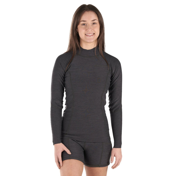 Sombrio Long Sleeve Neoprene Top — Black Heather (2)
