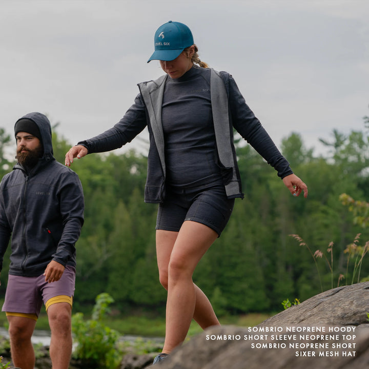 Sombrio Neoprene Hoody — Black Heather (6)#colour_black-heather