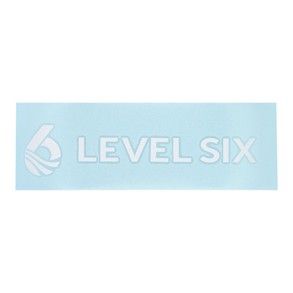 Level Six Logo Transfer Logo — White